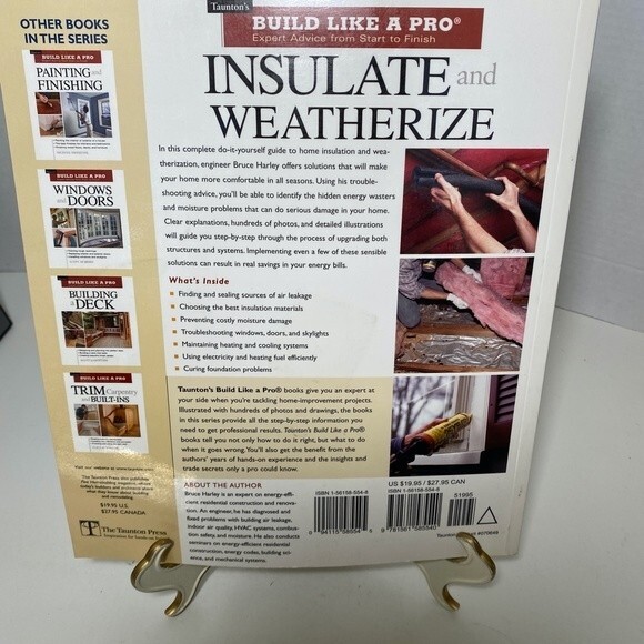 INSULATE and WEATHERIZE Book, New, 10" x 12", Build Like A Pro - Picture 2 of 3